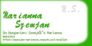 marianna szemjan business card